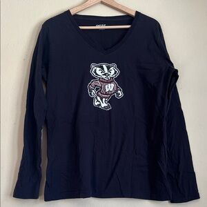 Black Long Sleeve Shirt with Bucky Logo